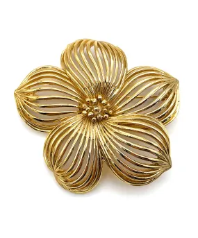 【フランス輸入】 ヴィンテージ SPHINX オープンワーク フラワー ブローチ/Vintage SPHINX Openwork Flower Brooch